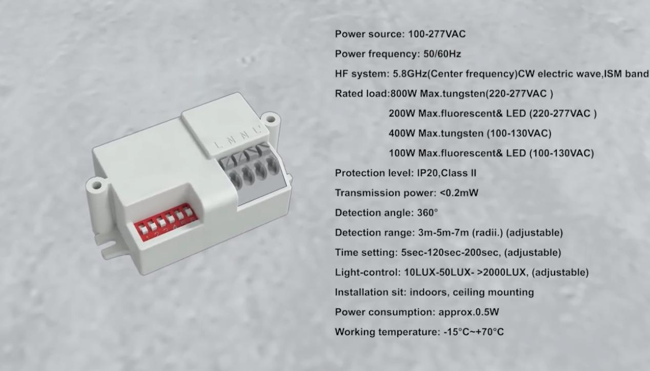 PDLUX เปิดตัว PD-MV1031-5.8GHz 360 °เซ็นเซอร์ตรวจจับความเคลื่อนไหวไมโครเวฟสำหรับแสงอัจฉริยะและความปลอดภัย